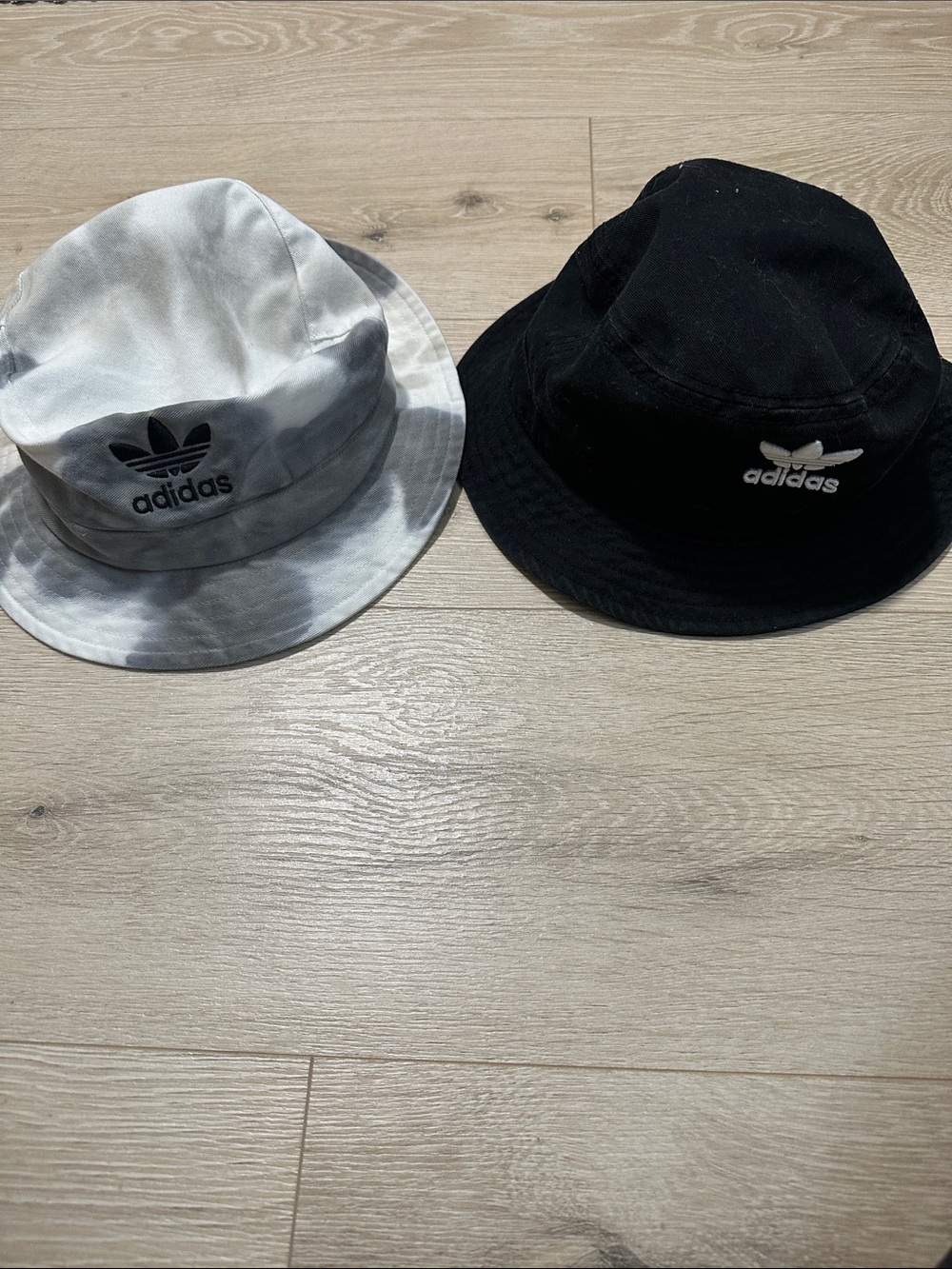 Two Adidas Two-Tone Gray and black Bucket Hat